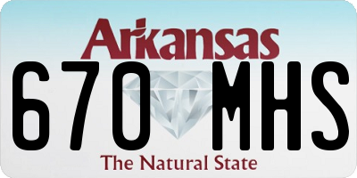 AR license plate 670MHS