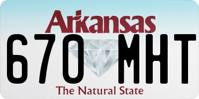 AR license plate 670MHT