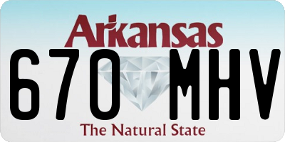 AR license plate 670MHV