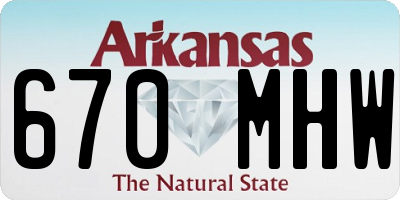 AR license plate 670MHW