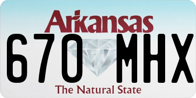 AR license plate 670MHX