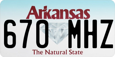 AR license plate 670MHZ