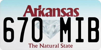 AR license plate 670MIB