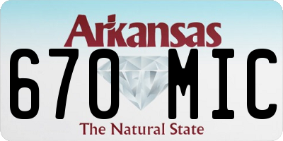 AR license plate 670MIC