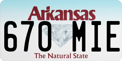 AR license plate 670MIE