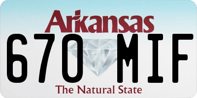 AR license plate 670MIF