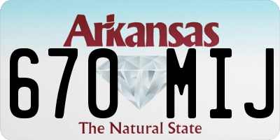 AR license plate 670MIJ