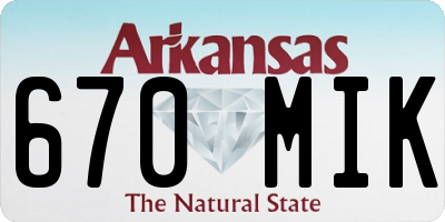 AR license plate 670MIK
