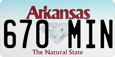 AR license plate 670MIN