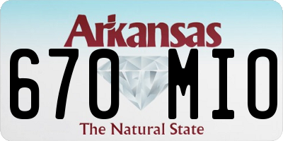 AR license plate 670MIO