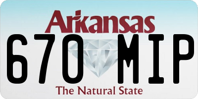 AR license plate 670MIP