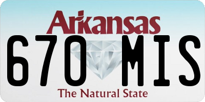 AR license plate 670MIS