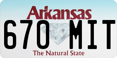 AR license plate 670MIT