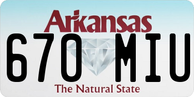 AR license plate 670MIU