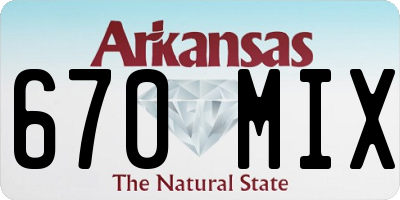 AR license plate 670MIX