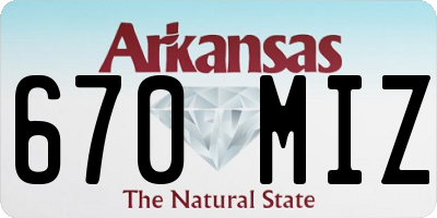 AR license plate 670MIZ