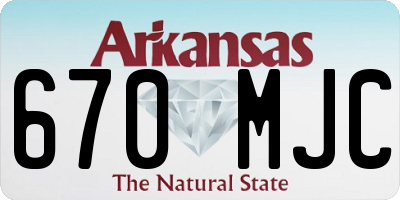 AR license plate 670MJC