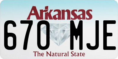 AR license plate 670MJE