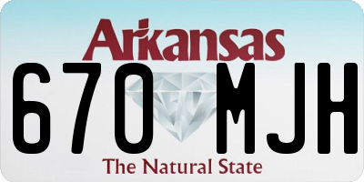 AR license plate 670MJH