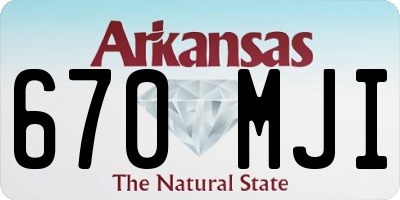 AR license plate 670MJI