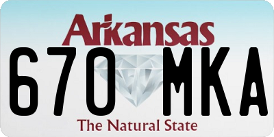 AR license plate 670MKA