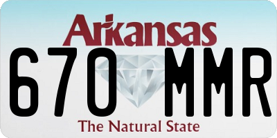 AR license plate 670MMR