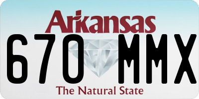 AR license plate 670MMX