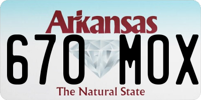 AR license plate 670MOX