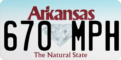 AR license plate 670MPH