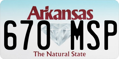 AR license plate 670MSP