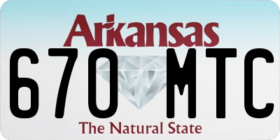 AR license plate 670MTC
