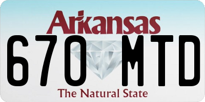 AR license plate 670MTD