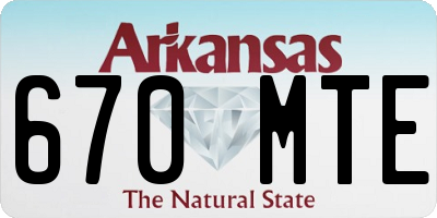 AR license plate 670MTE