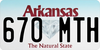 AR license plate 670MTH
