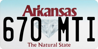 AR license plate 670MTI