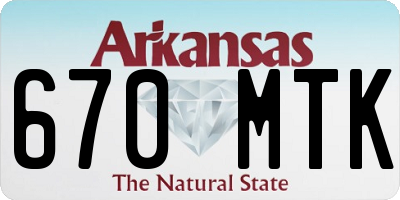 AR license plate 670MTK