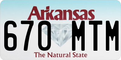 AR license plate 670MTM