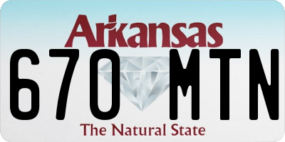 AR license plate 670MTN