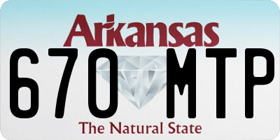 AR license plate 670MTP