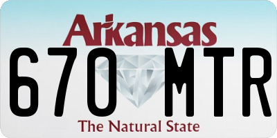AR license plate 670MTR