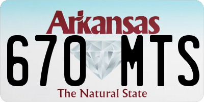 AR license plate 670MTS