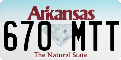 AR license plate 670MTT