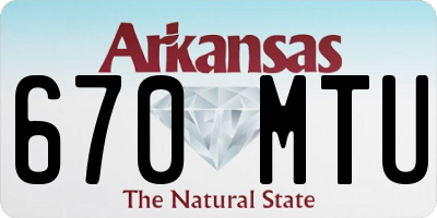 AR license plate 670MTU