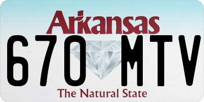 AR license plate 670MTV