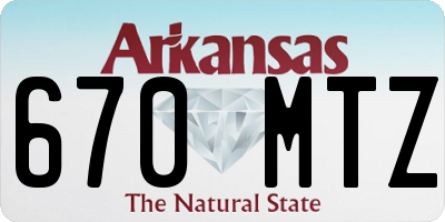 AR license plate 670MTZ