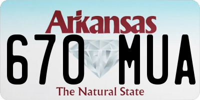 AR license plate 670MUA