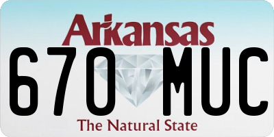 AR license plate 670MUC
