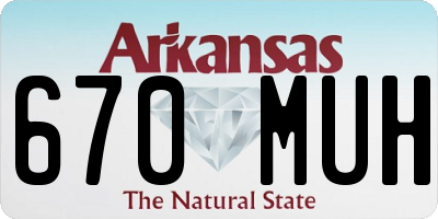 AR license plate 670MUH