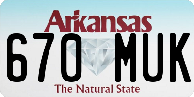 AR license plate 670MUK