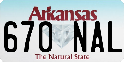 AR license plate 670NAL